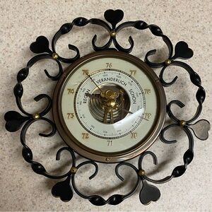 Vintage German Wall Barometer | Regen Veranderlich Schön Weather Gauge Decor